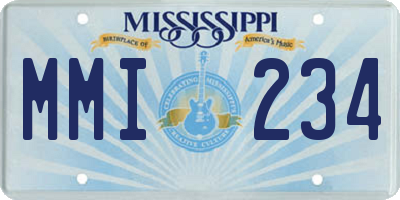 MS license plate MMI234