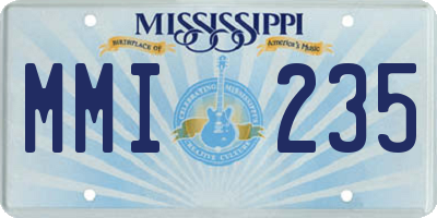MS license plate MMI235