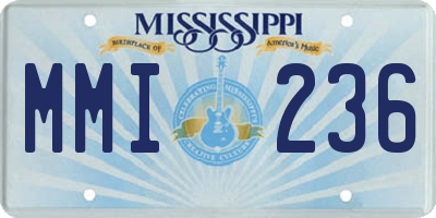 MS license plate MMI236