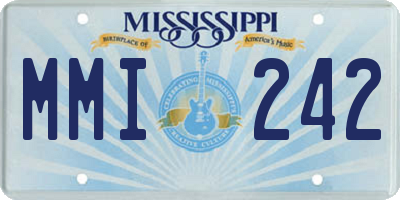 MS license plate MMI242