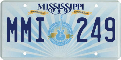 MS license plate MMI249