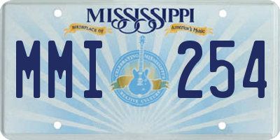 MS license plate MMI254