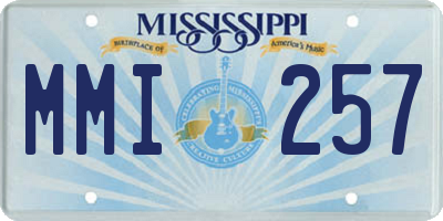 MS license plate MMI257