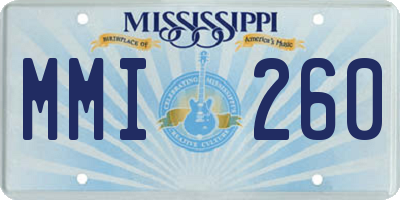 MS license plate MMI260