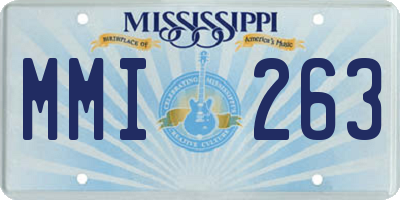 MS license plate MMI263