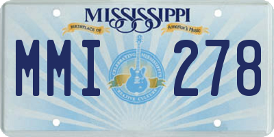 MS license plate MMI278