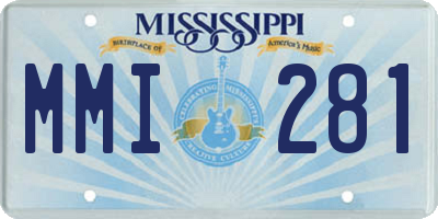 MS license plate MMI281