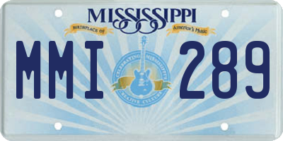 MS license plate MMI289