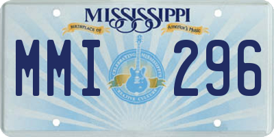 MS license plate MMI296