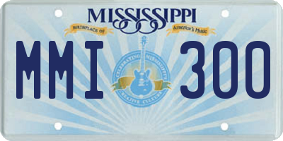 MS license plate MMI300