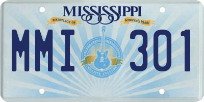 MS license plate MMI301
