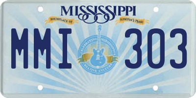 MS license plate MMI303