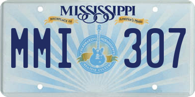 MS license plate MMI307