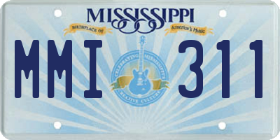 MS license plate MMI311