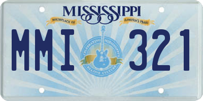 MS license plate MMI321