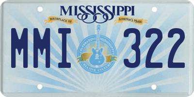 MS license plate MMI322
