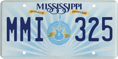 MS license plate MMI325