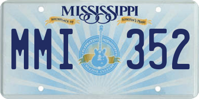 MS license plate MMI352