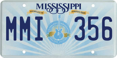 MS license plate MMI356