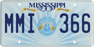 MS license plate MMI366