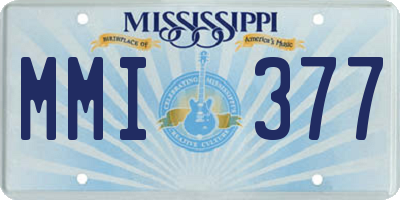 MS license plate MMI377