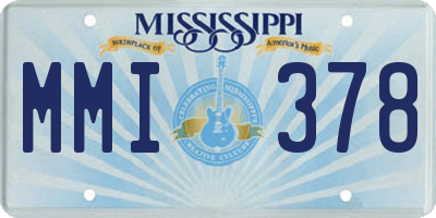 MS license plate MMI378