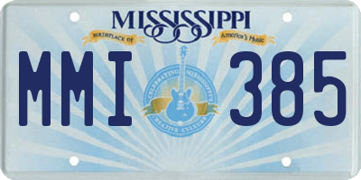 MS license plate MMI385