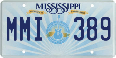 MS license plate MMI389