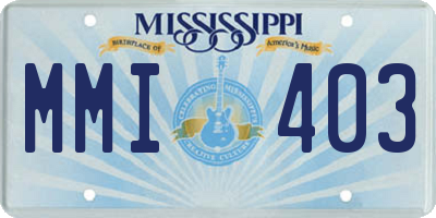 MS license plate MMI403