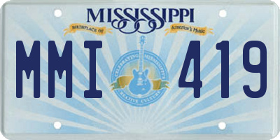 MS license plate MMI419