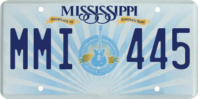 MS license plate MMI445