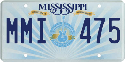 MS license plate MMI475