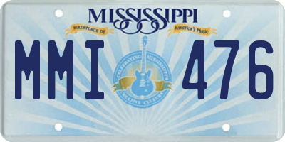 MS license plate MMI476