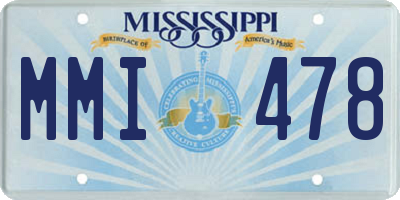 MS license plate MMI478
