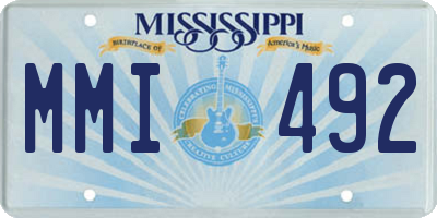 MS license plate MMI492