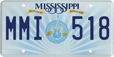MS license plate MMI518