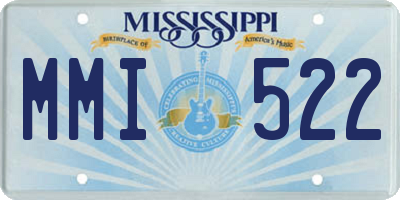 MS license plate MMI522