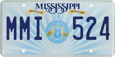 MS license plate MMI524