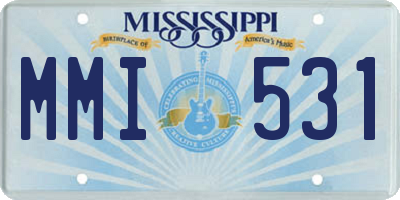 MS license plate MMI531