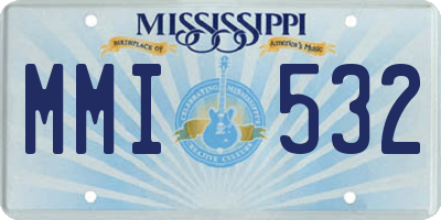 MS license plate MMI532