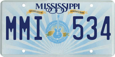 MS license plate MMI534