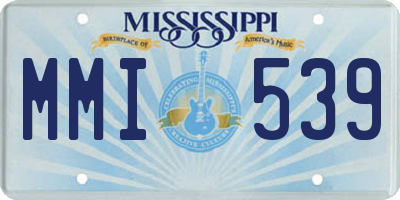 MS license plate MMI539