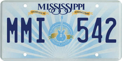 MS license plate MMI542