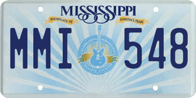 MS license plate MMI548