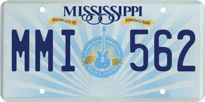 MS license plate MMI562