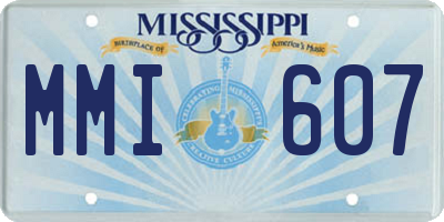 MS license plate MMI607