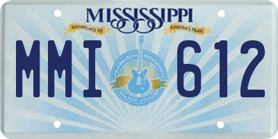 MS license plate MMI612