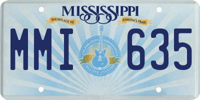 MS license plate MMI635