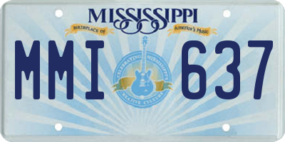 MS license plate MMI637