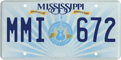 MS license plate MMI672